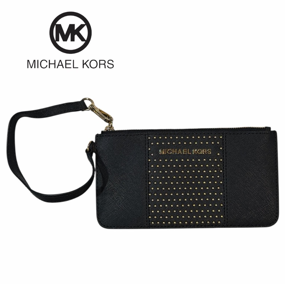 Michael Kors Jet Set Medium Signature Stud Specchio Wristlet‎
